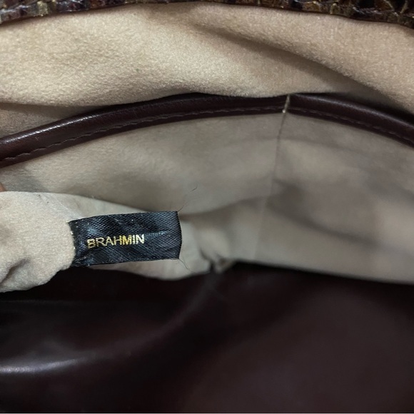 Vintage Brahmin brown faux croc embossed bag - Picture 10 of 10